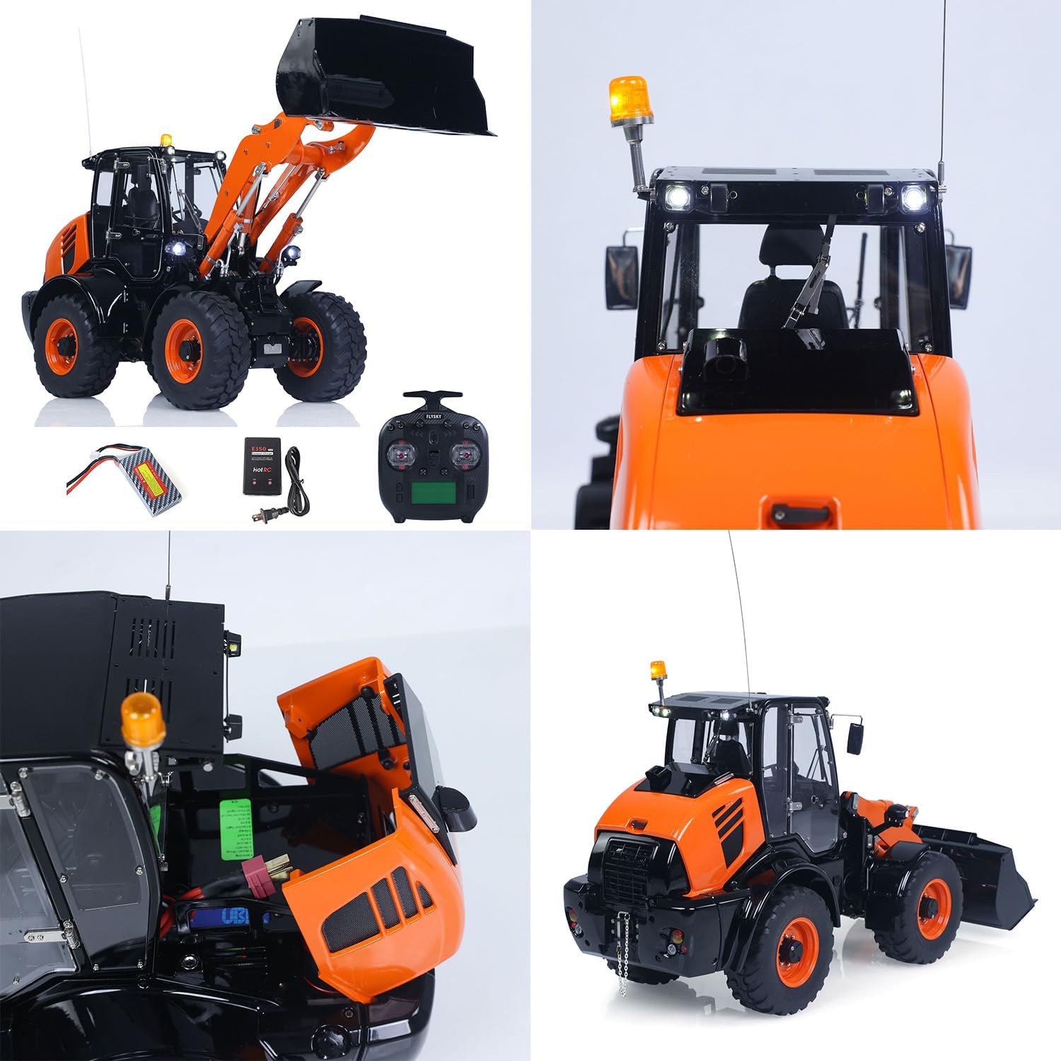 TOUCAN RC HOBBY 1/14 Metal LESU RC Hydraulic Loader Aoue WA100M-8 4X4 RTR Remote Control Construction Vehicle Axle Lock Sound Light ST8 Radio