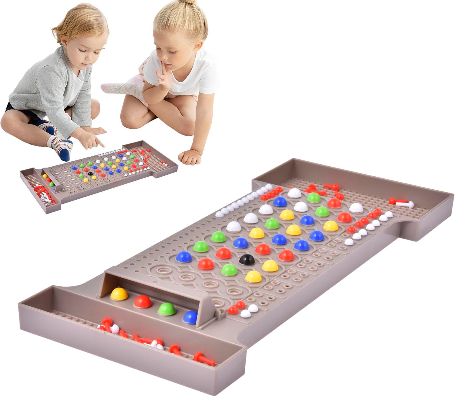 Code Breaker Game - Fun Strategy Board Games - Game, Kids Travel Games with Parents to Exercise Logic Thinking and Hand-Eye Coordination (Grey)
