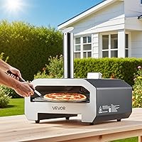 Vista 8 de VEVOR Horno de Pizza de Doble Combustible al Aire Libre, Horno de Pizza de 16 Pulgadas de Leña y Propano, Horno de Pizza Portátil de Pellets