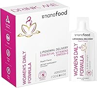 Vista 1 de Codeage Liposomal - Fórmula líquida de vitaminas diarias para mujer, suplemento multivitamínico líquido vegano omega-3, biotina, vitaminas A, B, C