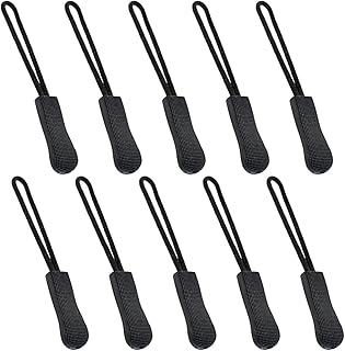 Zipper Pulls- Bskifnn 10pcs Black Nylon Cord Zipper Pulls Fits/Zipper Fi...