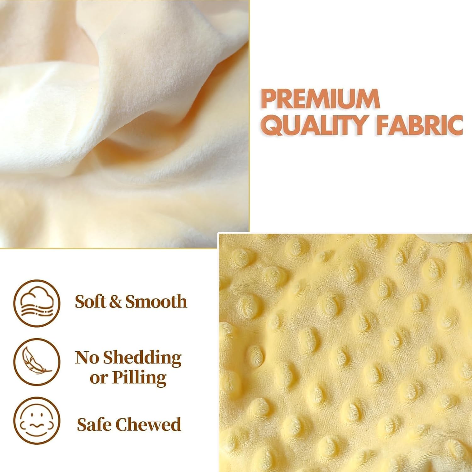 Yellow Duck Security Blanket with Tags Loveys for Babies 11" Soft Baby Taggy Blanket Minky Dot Snuggle Toy Stuffed Animal Blankie Lovies Gifts for Newborn Infant and Toddler - Image 9