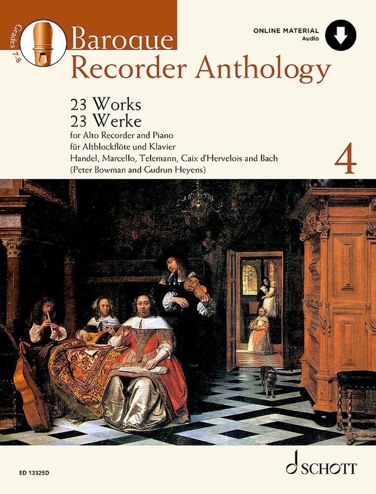 Baroque Recorder Anthology Vol. 4 treble recorder and piano (intermediate - adva