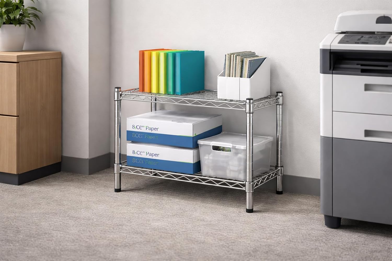 14''W x 72''L x 14''H Heavy-Duty Chrome Two-Shelf Kit with Posts for Storage and Organization, NSF-Certified Commercial Wire Rack Accessories for Kitchens, Garages, Utility Rooms and Retail Shelving