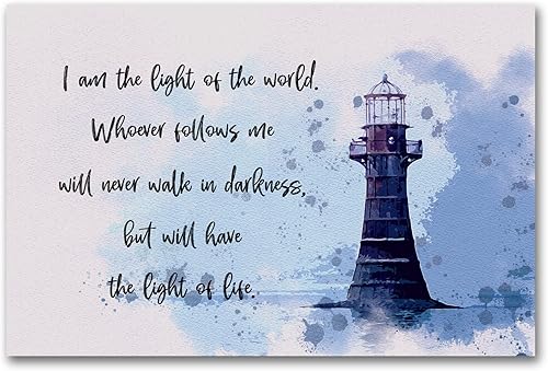 Arte de pared de faro, carteles inspiradores para adolescentes, niñas, mejores amigas, mujeres, padres, lienzo HD sin marco (faro, 20 x 30 pulgadas)