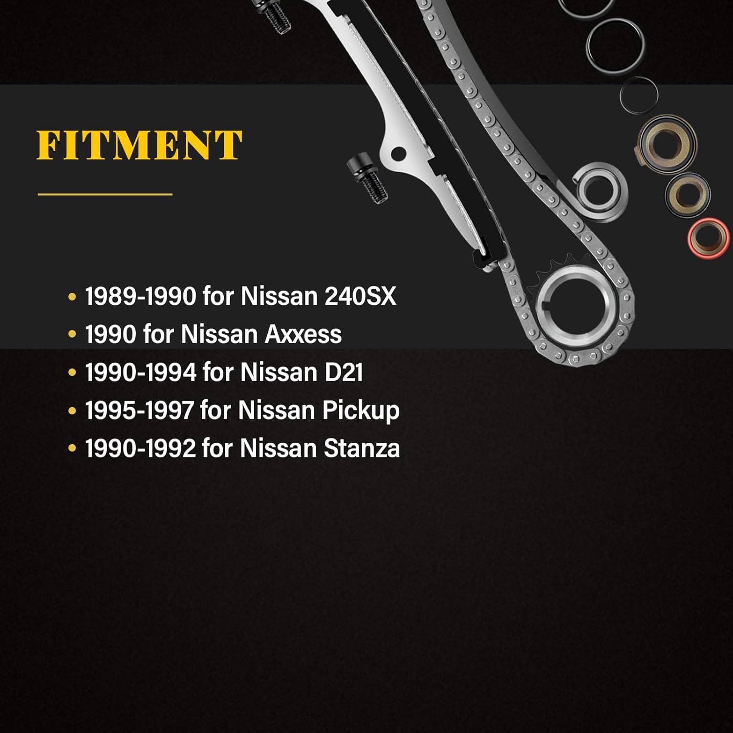 OCPTY Timing Chain Kit for 1995-1997 for Nissan Pickup;1990-1994 for Nissan D21;1990-1992 for Nissan Stanza OE# 9-4163S