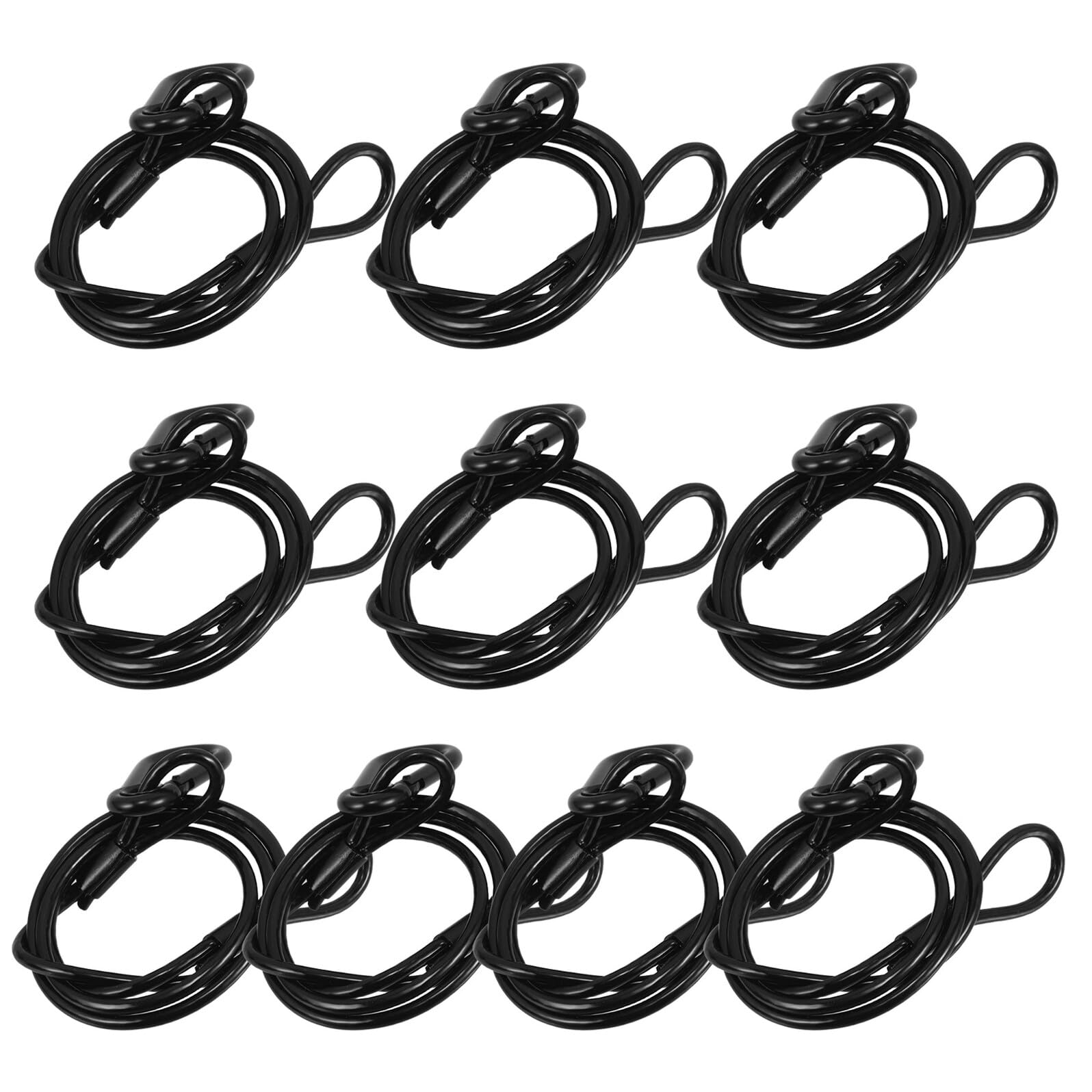 Cavo di Sicurezza per Luci da Palcoscenico 4mm Nero in Acciaio Capacità di Carico 50kg Supporto Robusto e Fissaggio Sicuro per Installazioni Sceniche 10 Pezzi