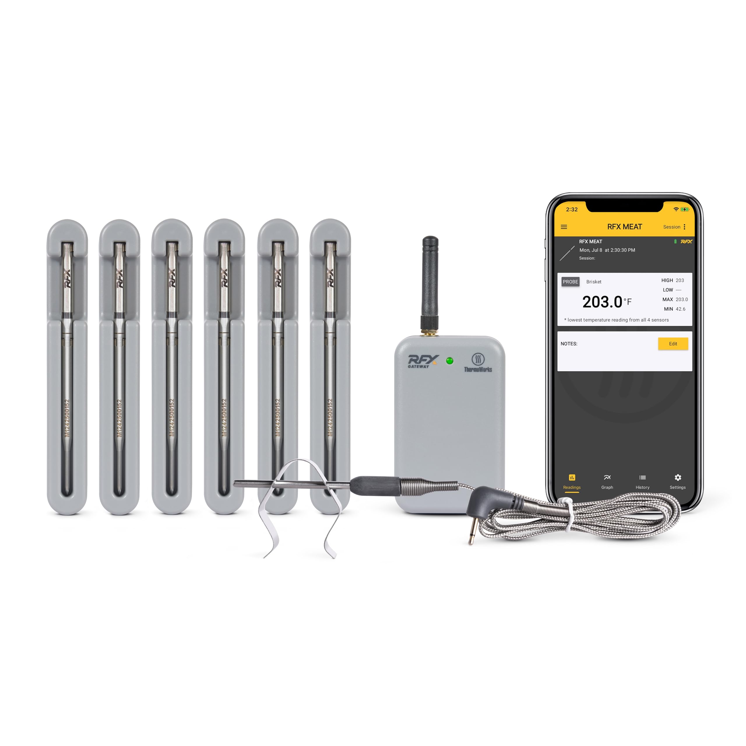 ThermoWorks RFX | Smart Wireless Meat Thermometer | Wi-Fi & Radio