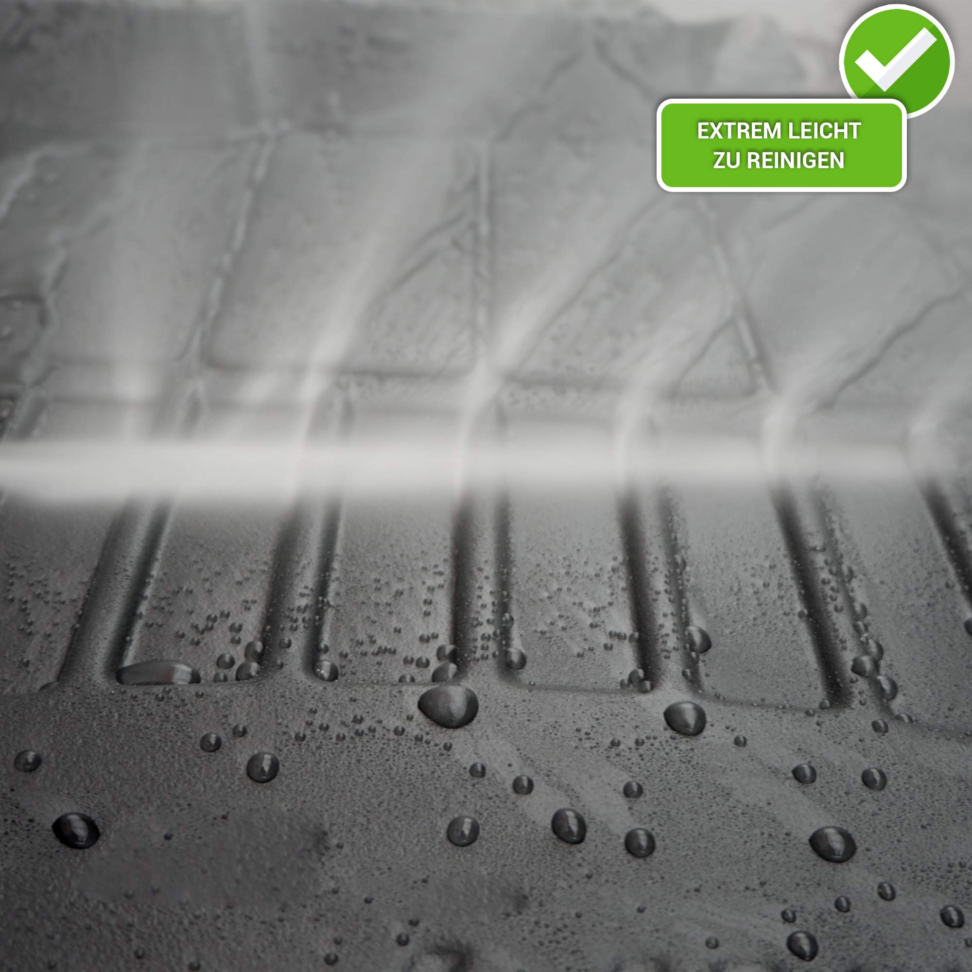 moto-MOLTICO Gummimatten Auto, 4-teiliges Set, Allwetter Gummi Fußmatten mit Rand, Antirutsch & Wasserfest Autoteppiche - passend für Ford Focus I 1998-2004