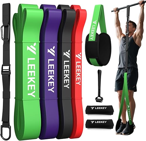 Miniatura 12 de LEEKEY Resistance Bands, Exercise Bands with Handles,Pull Up Assist Bands - Band Set with Door Anchor - Bands for Working Out,Band for Men and Women