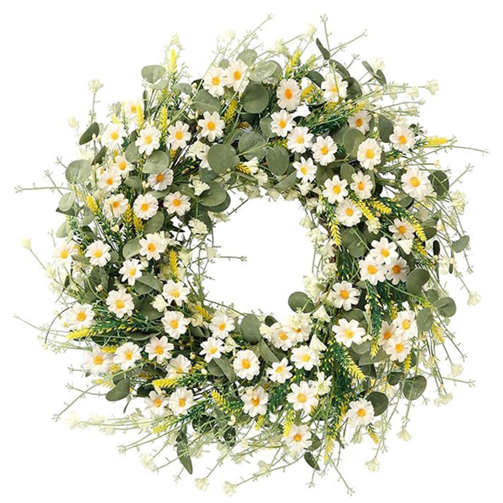 Amazon.de: Viusneun Knstlich Trkranz 45cm Trkranz Ganzjhrig fr  Wanddekoration/Haustr Deko,Wandkranz Fr Frhling Sommer,Hngen Kranz  Blumenkranz Deko fr Garten,Hochzeit,Party,Festival,Weihnachten (Wei)