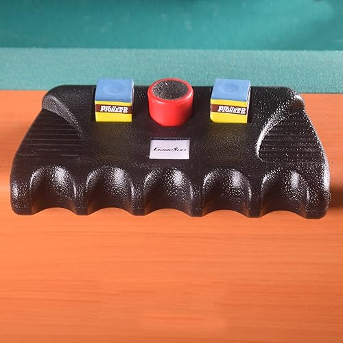 Miniatura 4 de Soporte para taco de 5 agujeros, soporte de taco de piscina con 5 tizas, soporte para palos de taco