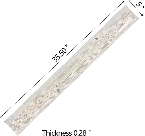 Miniatura 2 de Luxdecor Tablones de pared de madera real, tableros de Shiplap blancos de 5 pulgadas, tableros Shiplap para despegar y pegar, 10 piezas, tablones