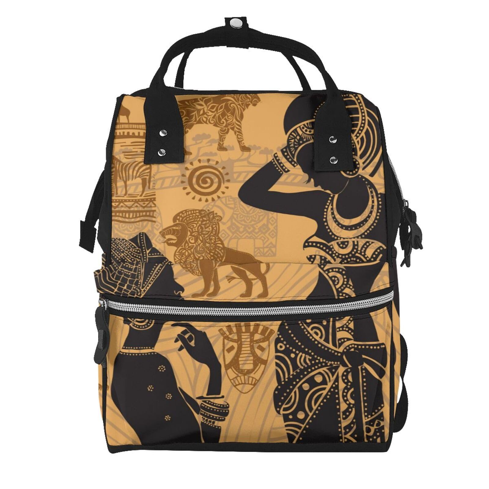 Sac à dos zèbre et léopard imperméable et multifonction pour femme