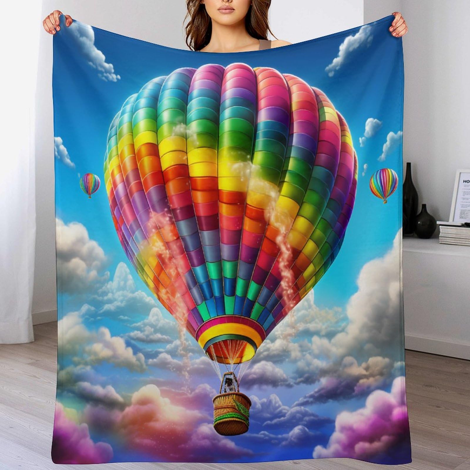 Couverture montgolfière douce et chaude contre le froid hivernal
