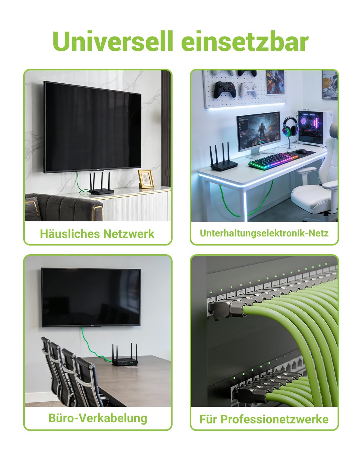 Netzwerkstecker Cat7 Werkzeuglos, 10 Gbit/s 600 MHz, Geschirmt RJ45 Stecker Werkzeuglos POE für Cat7 Cat6A Verlegekabel, Vergoldet lan stecker cat 7 werkzeuglos, Wiederverwendbar, 8 Stück, Grau