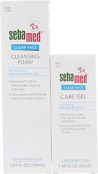 Sebamed Clear Face Care Gel & Cleansing Foam Bundle Made in Germany