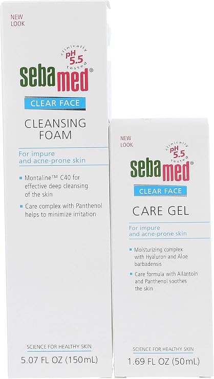 Sebamed Clear Face Care Gel & Cleansing Foam Bundle Made in Germany