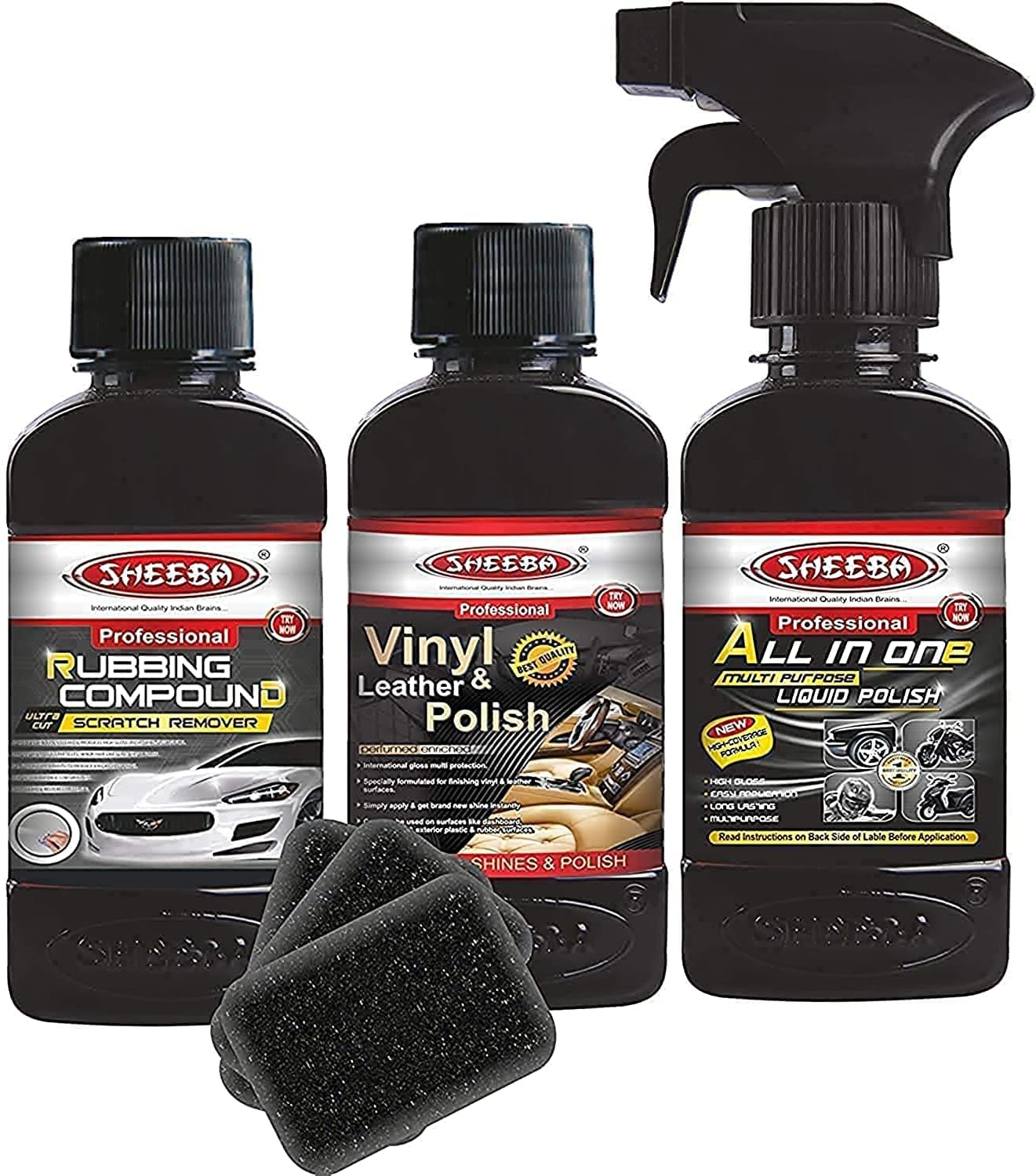 Sheeba - SMLtk5 Multi Surface Car Polish And Scratch Remover Kit (Pack Of 3)
