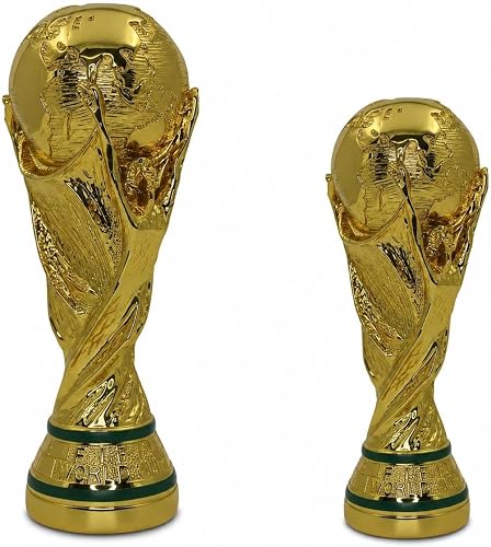World Cup Trophy Replica 27cm / 36cm – Golden Resin Football Champion Cup, Soccer Trophy Souvenir, Home & Office Desk Decoration, Birthday & Christmas Gift