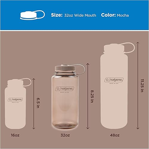 Miniatura 166 de Nalgene Sustain - Botella de agua de Tritan sin bisfenol A hecha con un 50 % de material derivado de restos de plástico, 32 fl oz, boca ancha