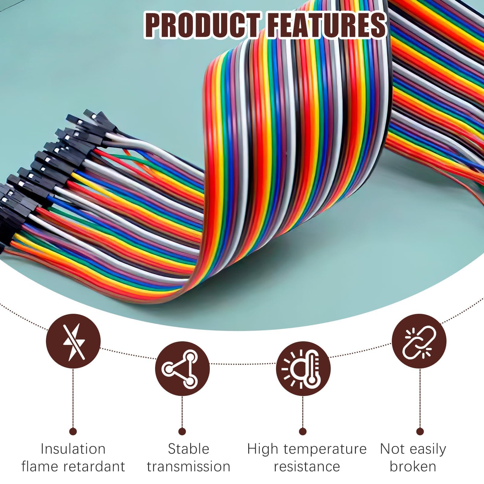 120 pezzi Cavetti Jumper Filo Dupont Multicolore Wire, 20cm, 40 pezzi M-F, 40 pezzi M-M, 40 pezzi F-F, Cavi 28AWG per Arduino e Breadboard