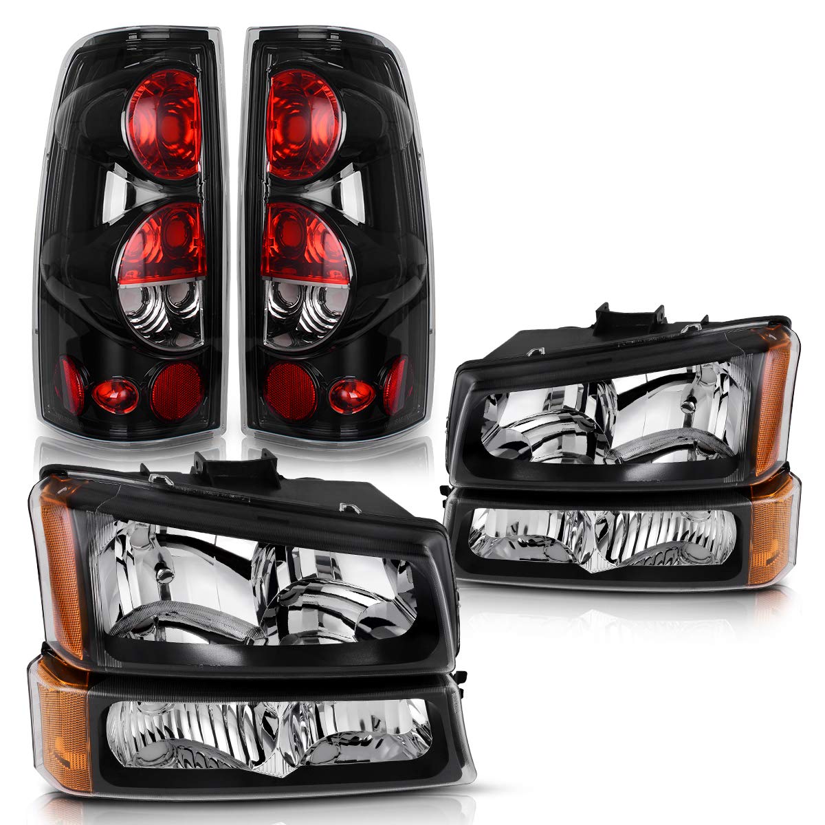 ますので DWVO Headlights Tail Lights Assembly Compatible with 20032006 Chevy Silverado 1500/2500HD