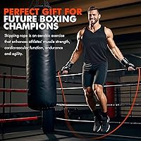 Vista 5 de Cuerda de saltar, cuerda de saltar pesada para hombres y mujeres, cuerdas de saltar pesadas ajustables de 1 libra, adecuada para boxeo, cardio