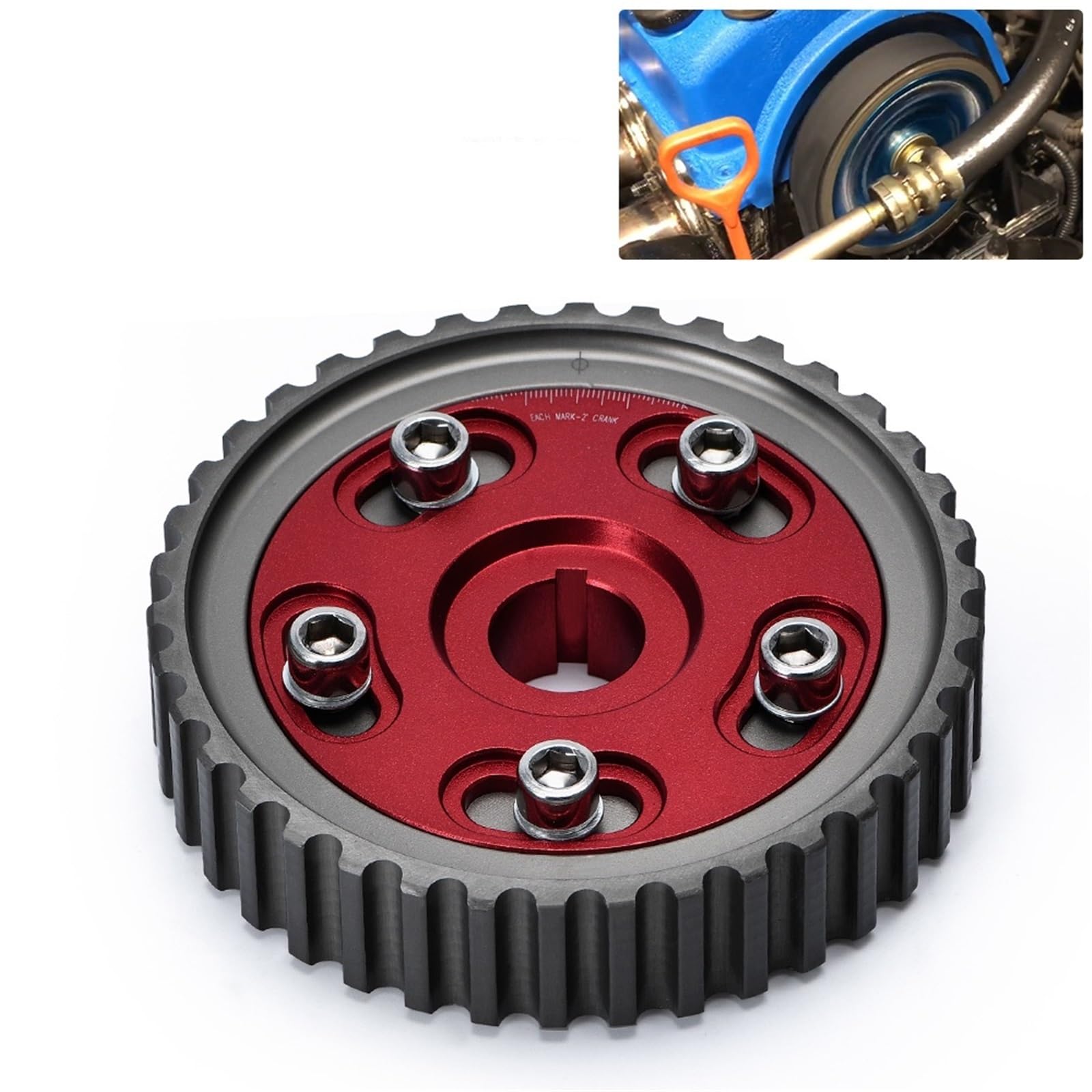Napinacz napędu i zestaw paska Regulowane Koło Rozrządu Ze Stopu Metali, Pasujące Do Silnika HONDA SOHC D15/D16 D-SERIES, Koła Pasowe Wałka, 1 Szt. LZ6542(Red)
