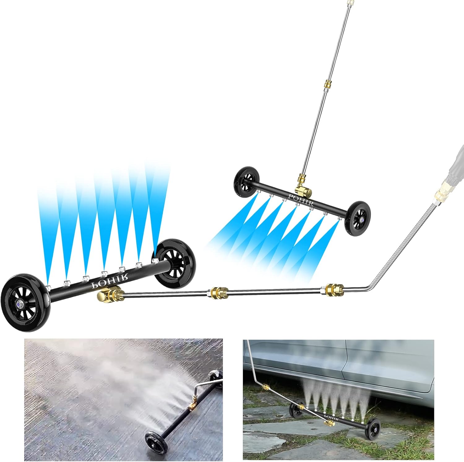 POHIR Water Broom 14 Inch, Upgraded Undercarriage Power