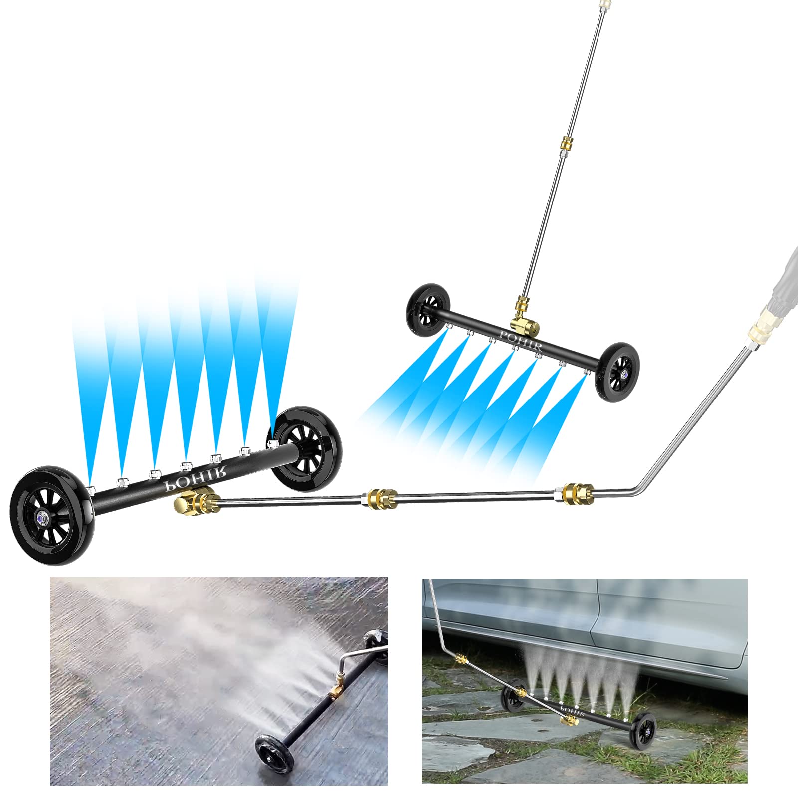 Buy POHIR Undercarriage Pressure Washer, Upgraded 24 Inch Undercarriage