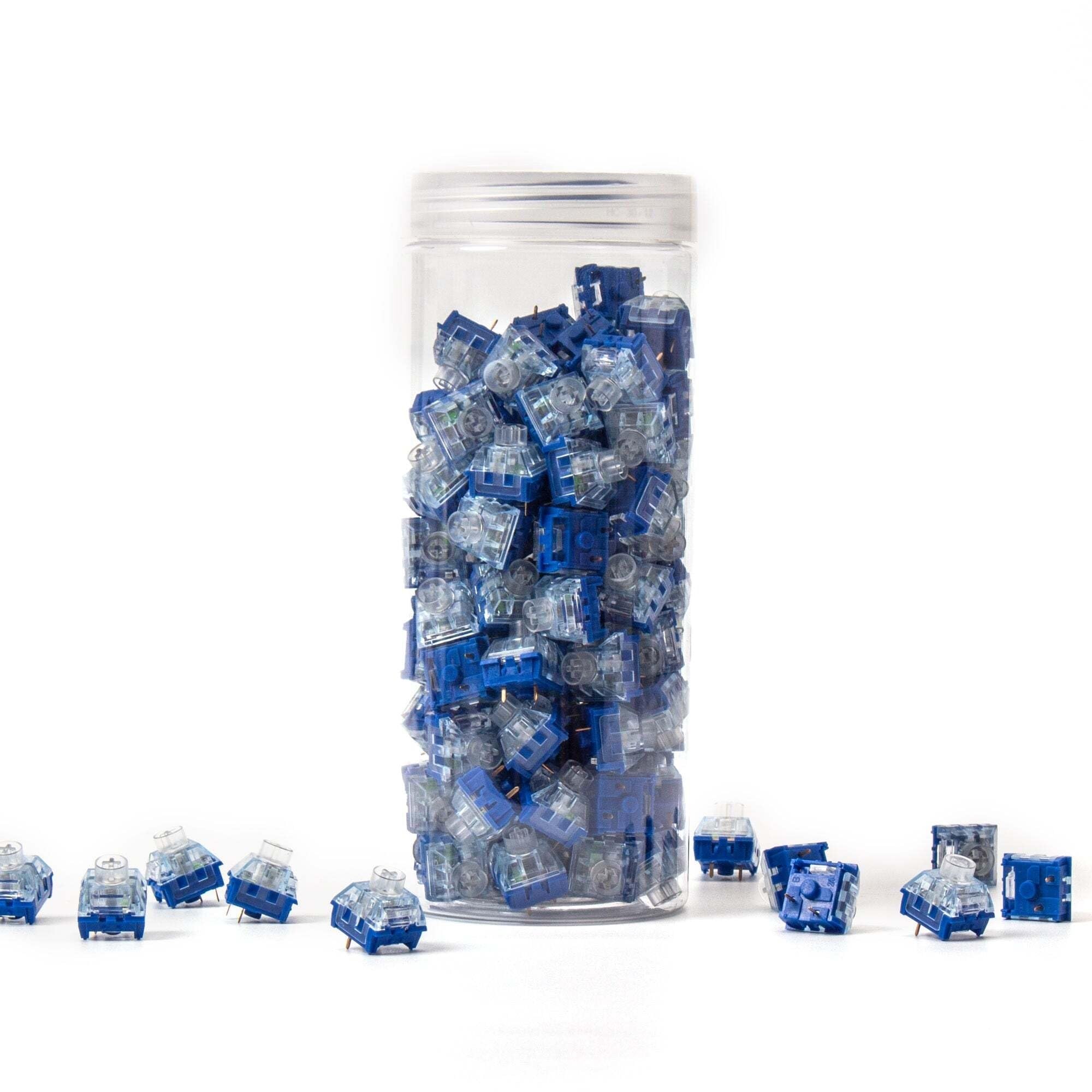 DucKey Kailh Deep Sea Silent Pro Box Switch V2, Commutateur Pré-lubrifié Transparent Linéaire/Tactile 5pin pour Clavier Mécanique Personnalisé (Color : Islet Linear, Size : 70PCS)