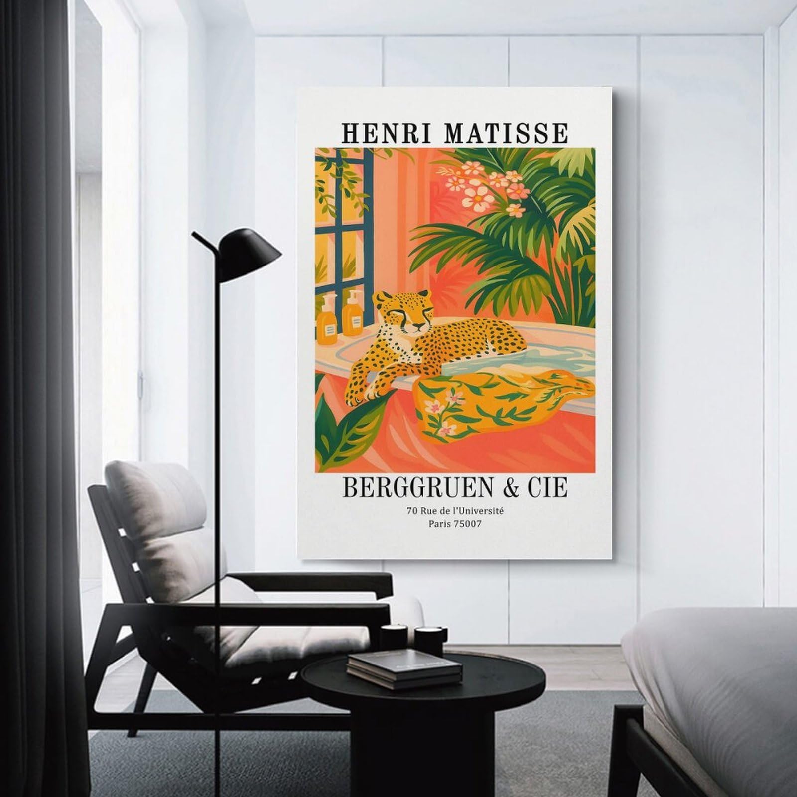 Junmoney Henri Matisse Berggrruen & Cie Wall Picture Print 16x24inch(40x60cm), for Corridors, Hallways Or Apartment Entries, Wall Decor to Refresh Empty Corners