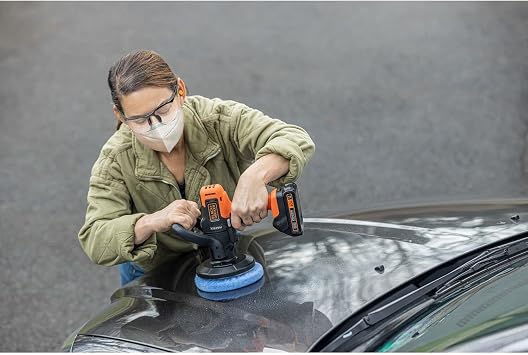 BLACK+DECKER MATRIX 20V MAX Buffer Kit, For Cars, Floors and Furniture, 3500 RPM, Battery & Charger Included, Orange (BCBMT120C1FF)