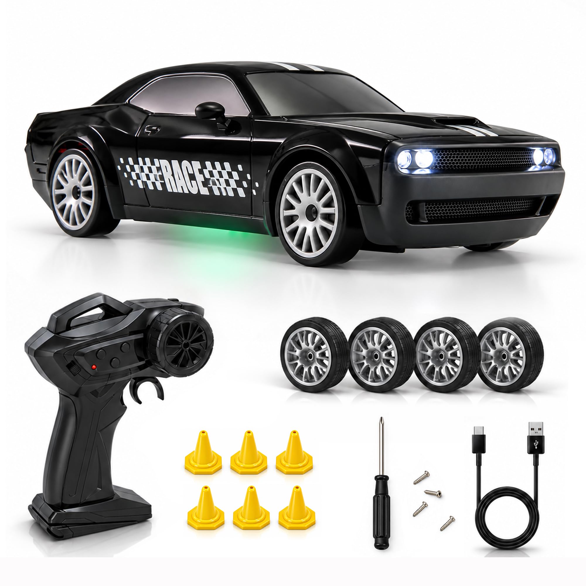 Kidology 2.4GHz RC Drift Car Black - Image 1
