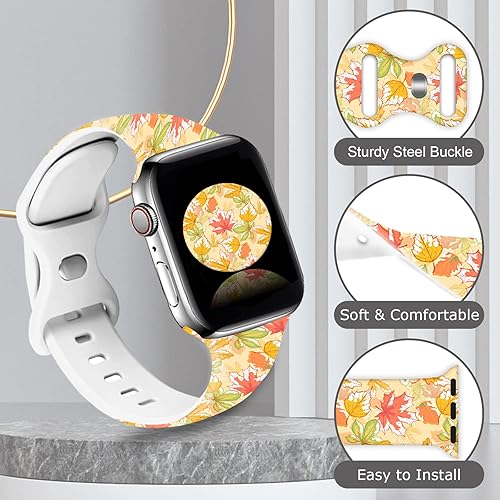 Miniatura 53 de Watch Band Compatible with Apple Watch 38mm 40mm 41mm 42mm 44mm 45mm for Women Men Sport Silicone Wristbands Strap for IWatch Series 7 6 5 4 3 2 1