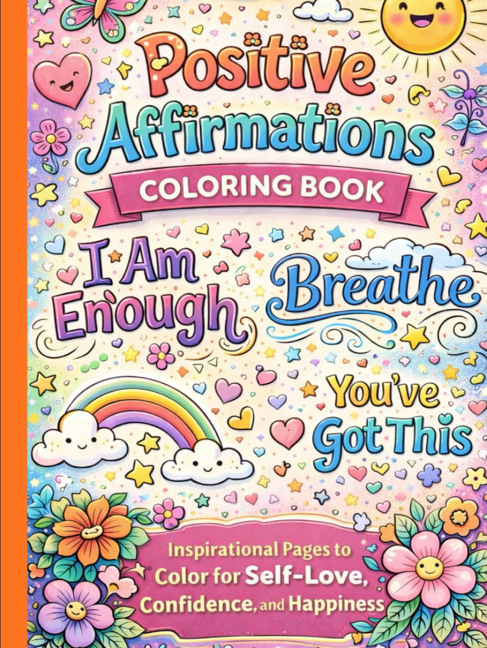 Positive Affirmations Coloring Book: Inspirational Pages to color for Self-Love, Confidence, and Happiness