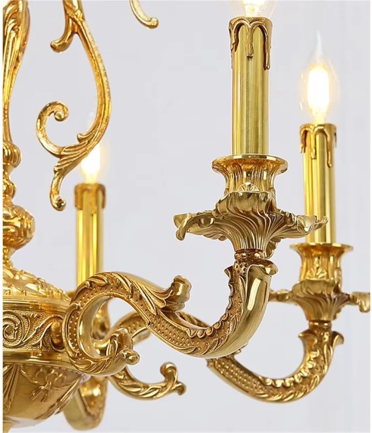 Copper Luxury Pendant Classic Decora Country Style Modern Chandelier for Home D63cm H55cm Candle Style Lighting Home Decoration,for Decoration