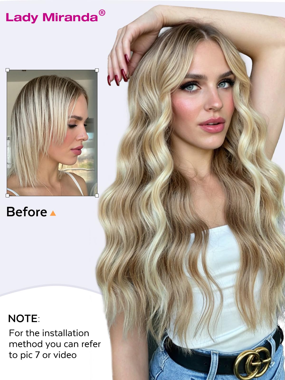 Amazon.com : LADY MIRANDA 22 Inch Beaded Weft Hair 