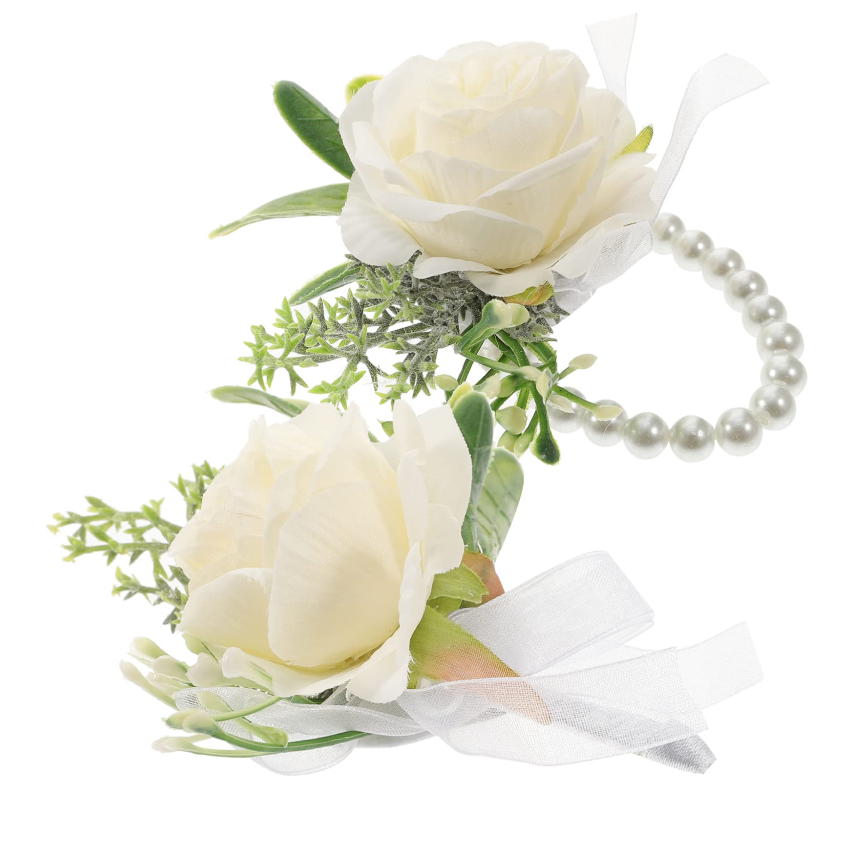 SOIMISS 4sätze Dekorative Handgelenkblumen Für Hochzeiten Kunstblumenarmband Mit Perlen Braut Und Brautjungfern-Corsage Teiliges Für Besondere Anlässe