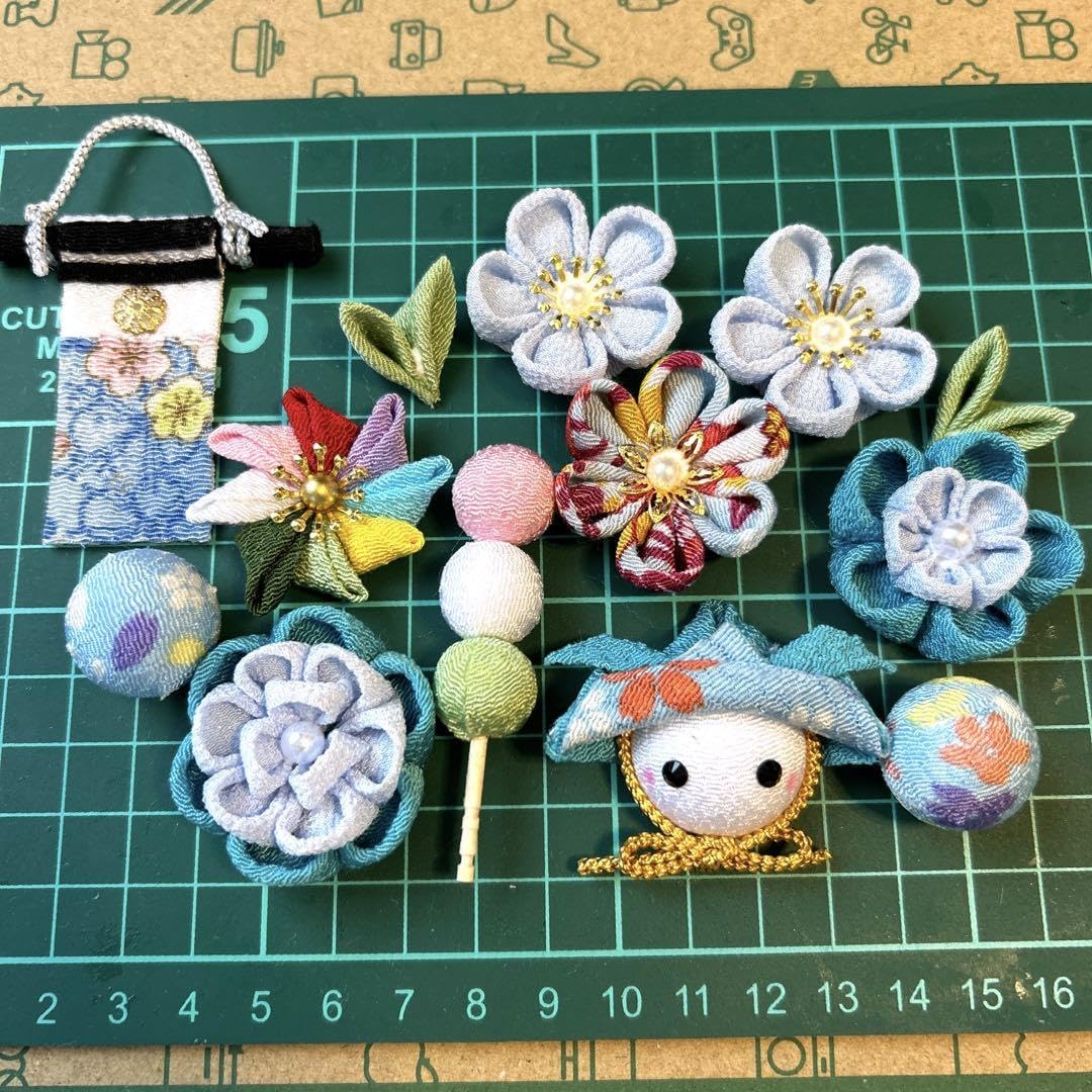 Amazon | つまみ細工＊パーツ＊兜＊端午の節句＊お花＊三色団子 | 兜