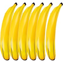 3 Pcs/ 6 Pcs 70 Inch Gaint Inflatable Banana Props Balloons Large Blow Up Banana Jumbo Inflatable Banana Pool Float for Bachelorette Summer Pool Party Decoration Yellow Style 1 6 Pcs