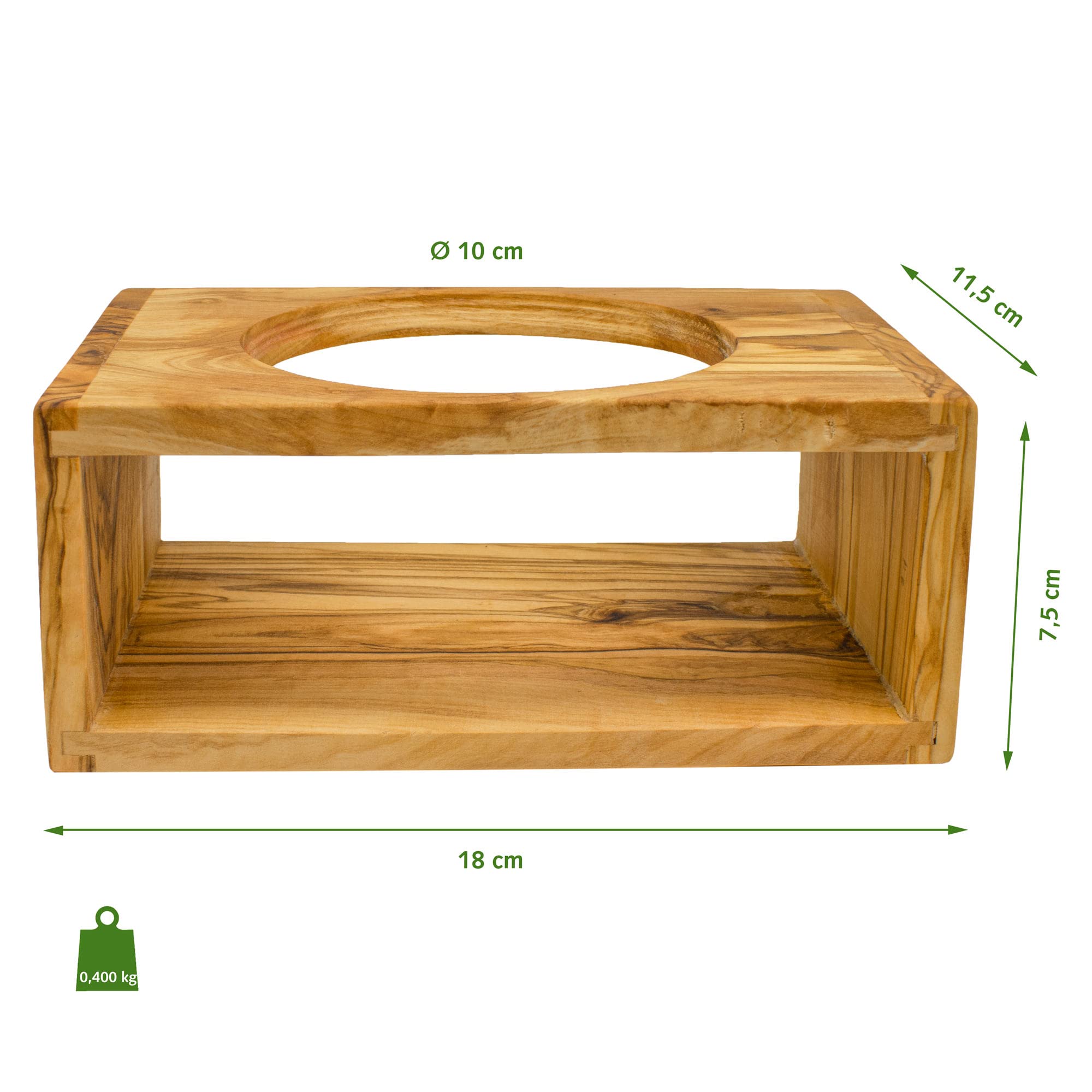 NATUREHOME Dispensador de jabón de diseño hecho de madera de olivo (compatible con nuestros dispensadores de cerámica).