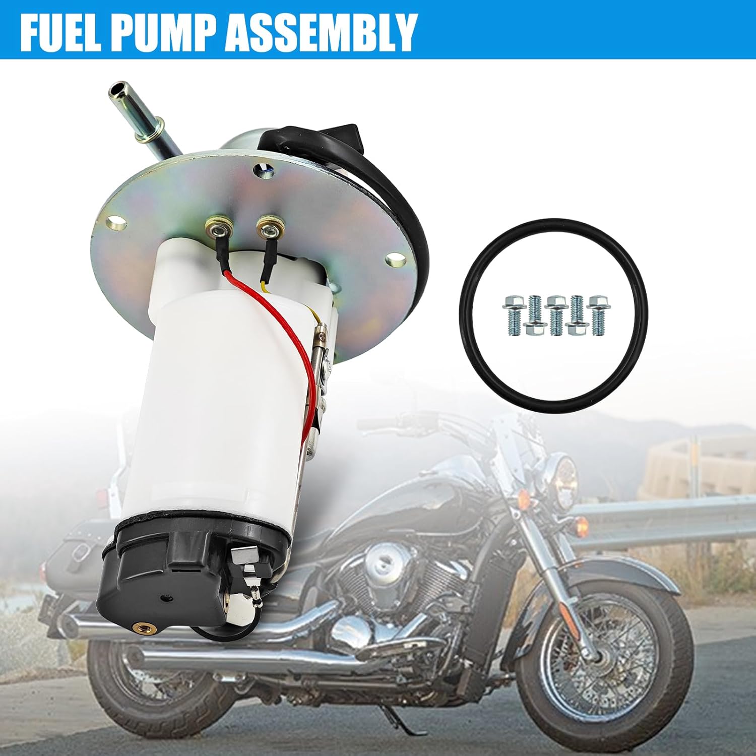 49040-0015 Fuel Pump Assembly Compatible with Kawasaki Vulcan 900 Classic VN900 2006-2014 Replace 490400015