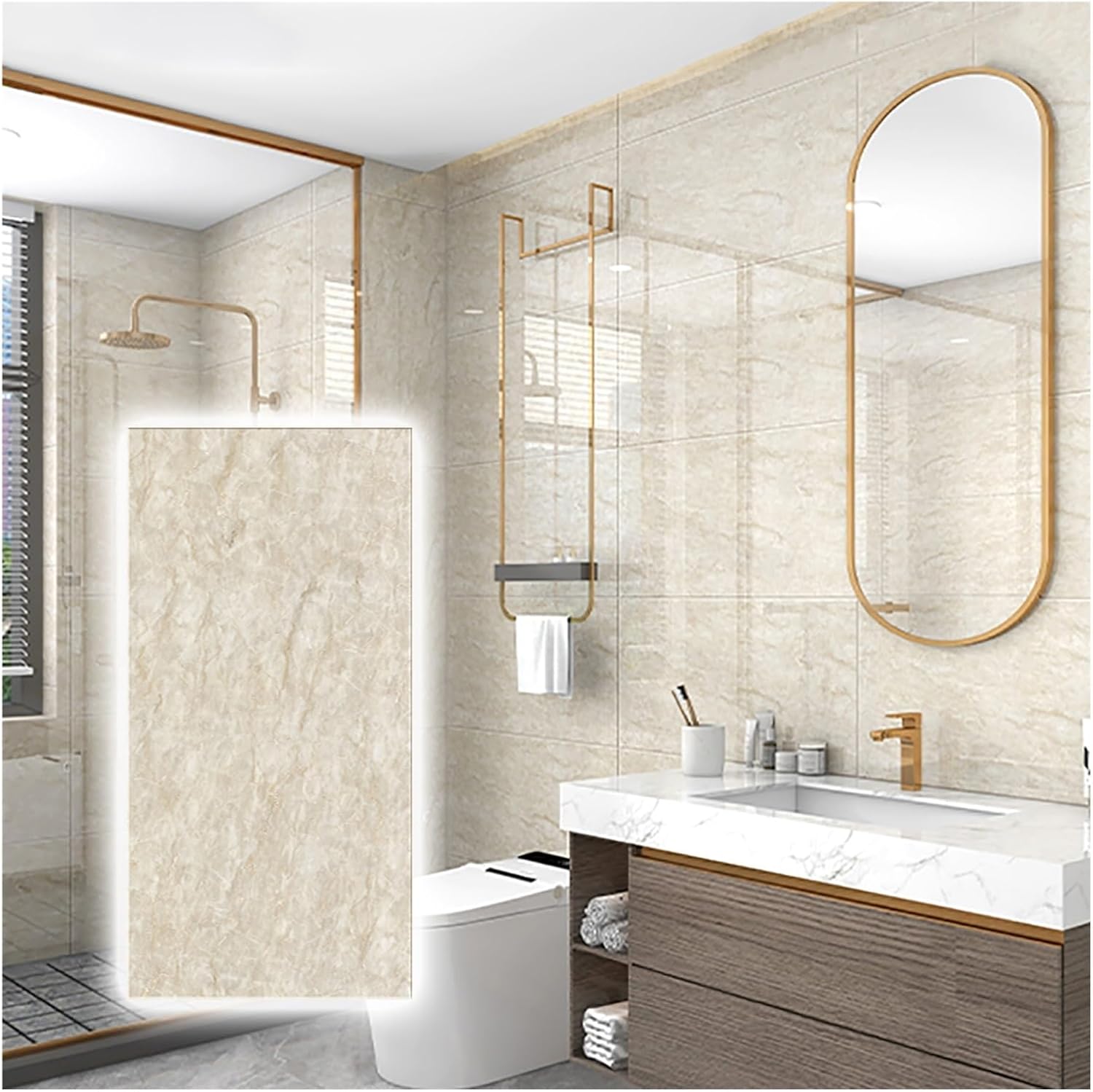 YXXSDP Drop Ceiling Tiles Decorative, Bathroom Ceiling Tiles Peel and Stick Waterproof, Glue Up Ceiling Panels Foam for Kitchen Living Room(15PCS)