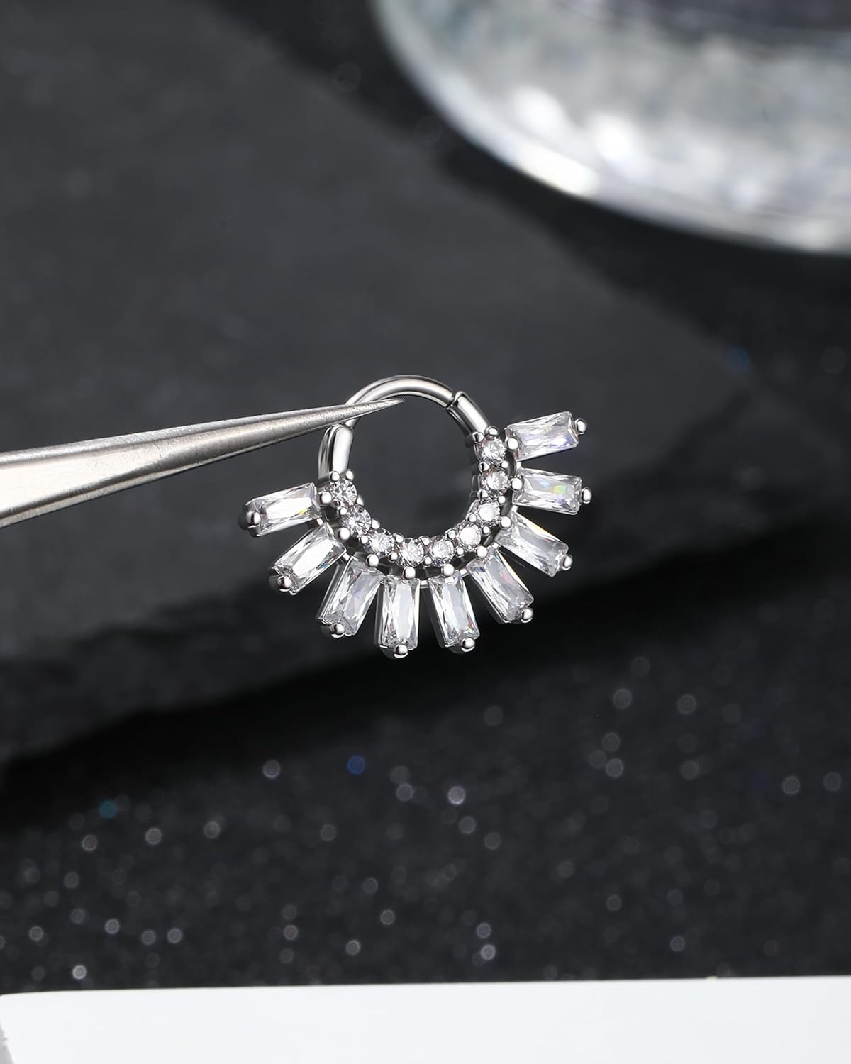 Jewseen 316L Surgical Steel Septum Rings 16g Daith Piercing Jewelry Septum Jewelry Helix Cartilage Hoop Earrings for Women - Image 5