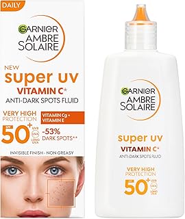 Garnier UV Sun Protection Fluid Against Dark Spots, Very High Sun Protection with S…