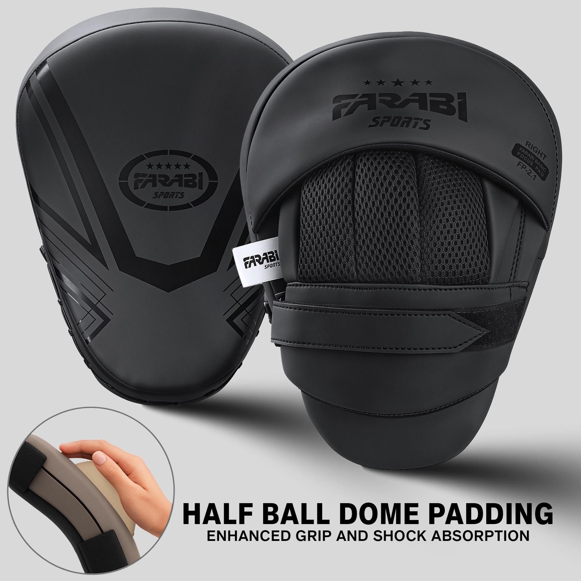 Farabi Sports Manoplas Boxeo – Paos Muay Thai con Espuma Absorbente de Golpes, Correa de Velcro & Transpirables para Entrenamiento