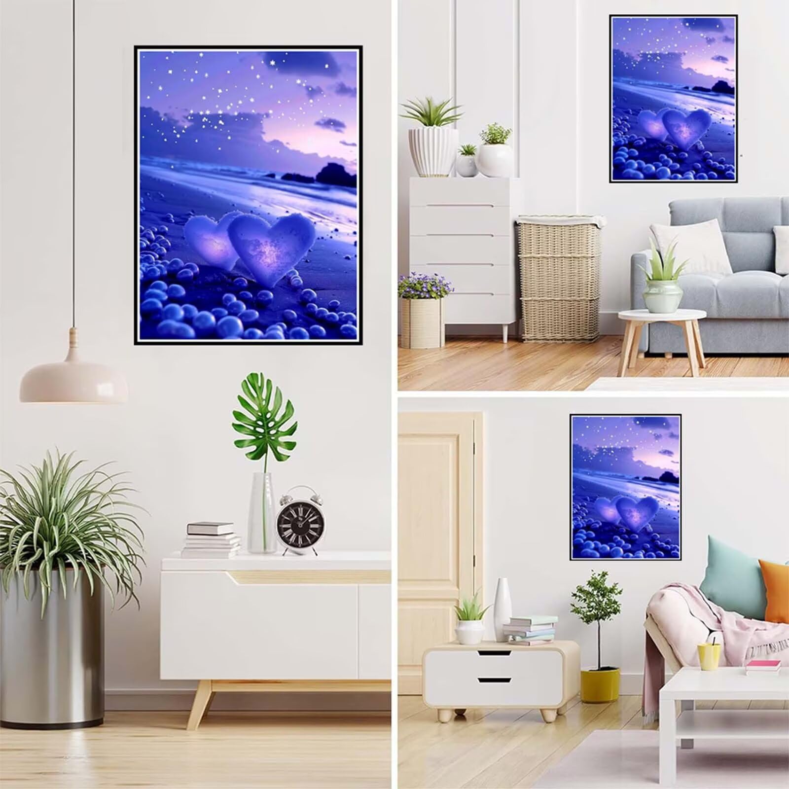 Diamond Painting Liebe Malen Nach Zahlen Erwachsene, 5D Diamant Painting Bilder Wüste Diamond-painting Mosaikherstellung Bastelset Kinder ab 6 Jahre, Deko Wohnzimmer, Mädchen Geschenke 70x100cm 6X-731