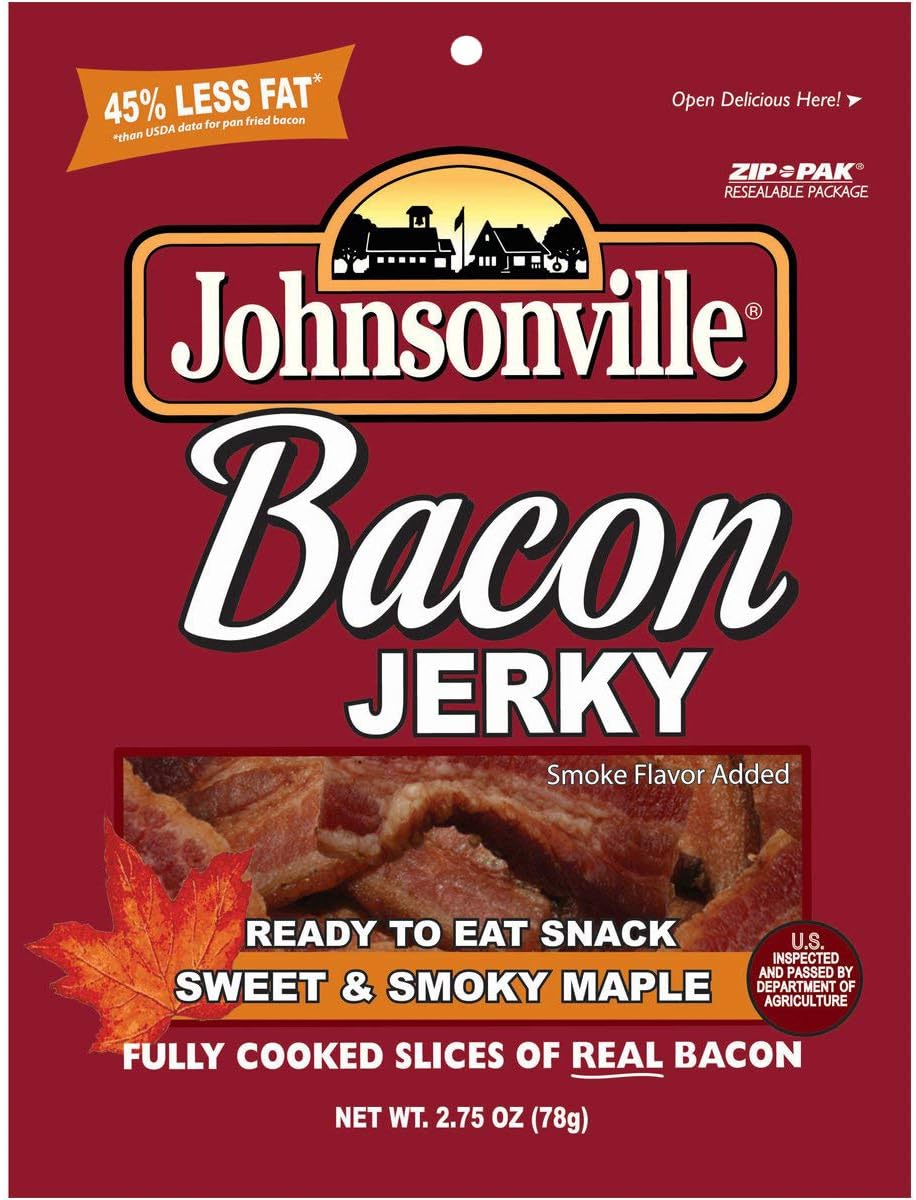 Johnsonville Sweet & Smokey Maple Bacon Jerky 2.75 Ounce Pack (3 count)